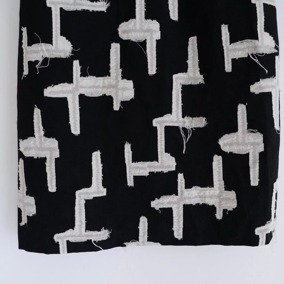 Autumn Adeigbo Giada Dress Cream & Black Bell Sleeve Midi Dress  2 - Picture 4 of 13